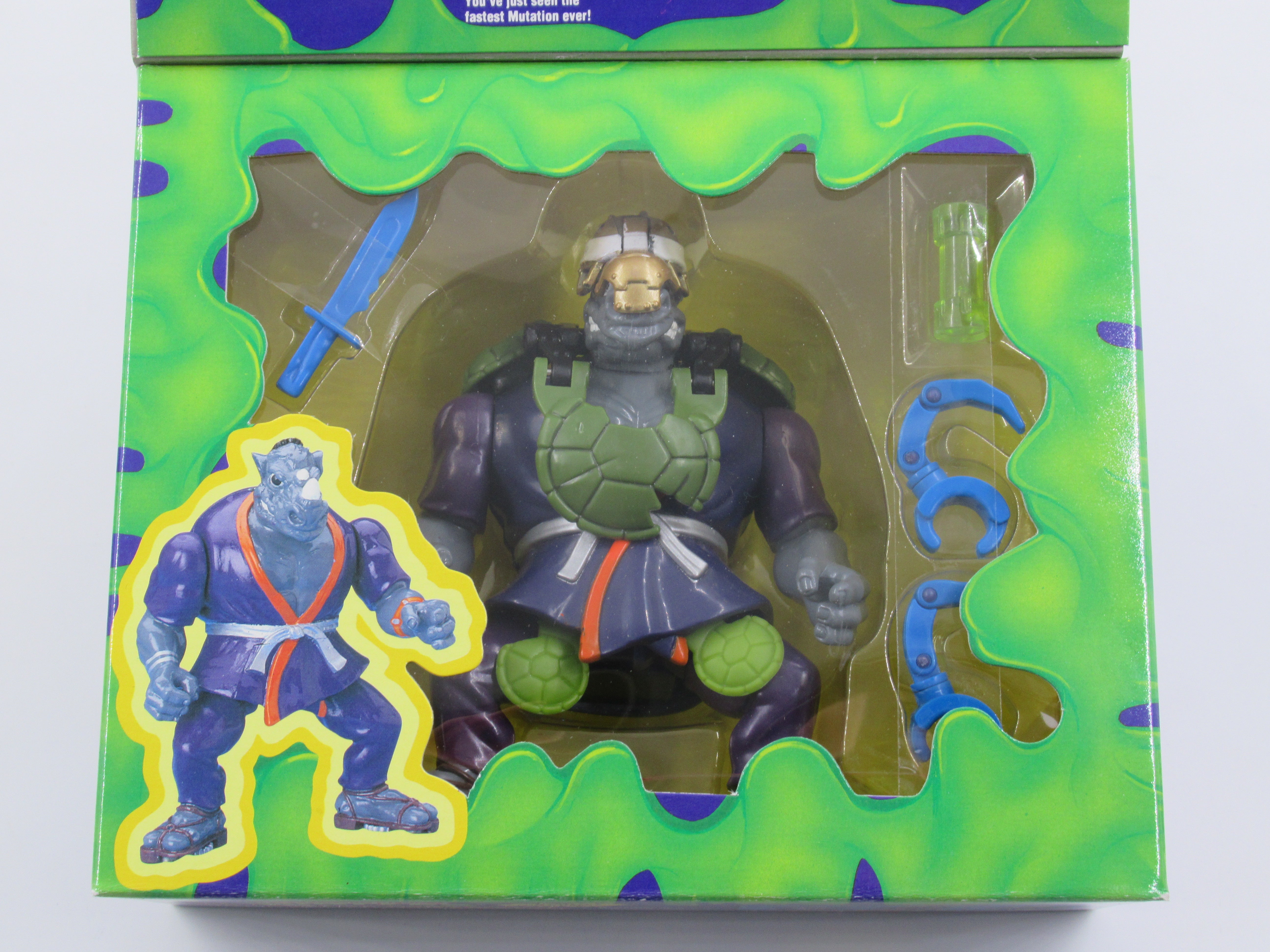 Teenage Mutant Ninja Turtles Night Ninja Rocksteady Automutations 4.5" Figure TMNTs - Playmates (1993)
